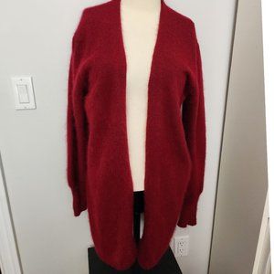 Vintage Malina Wong Cardigan / Women's 80s Angora Sweater / OVERSIZE